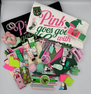 Sage and Hare themed bookish stationery bundles with 15 curated items, featuring pens, notebooks, and themed treasures.